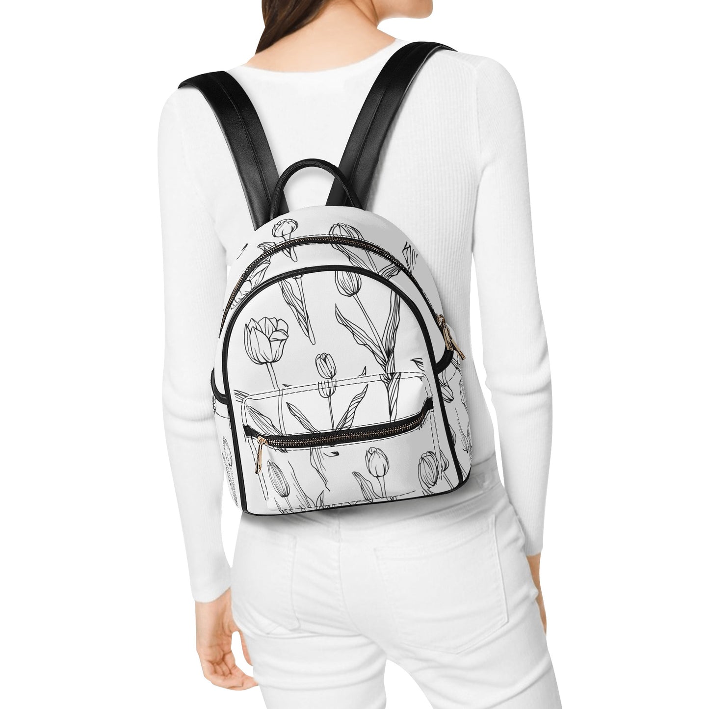 Womens Casual PU Backpack