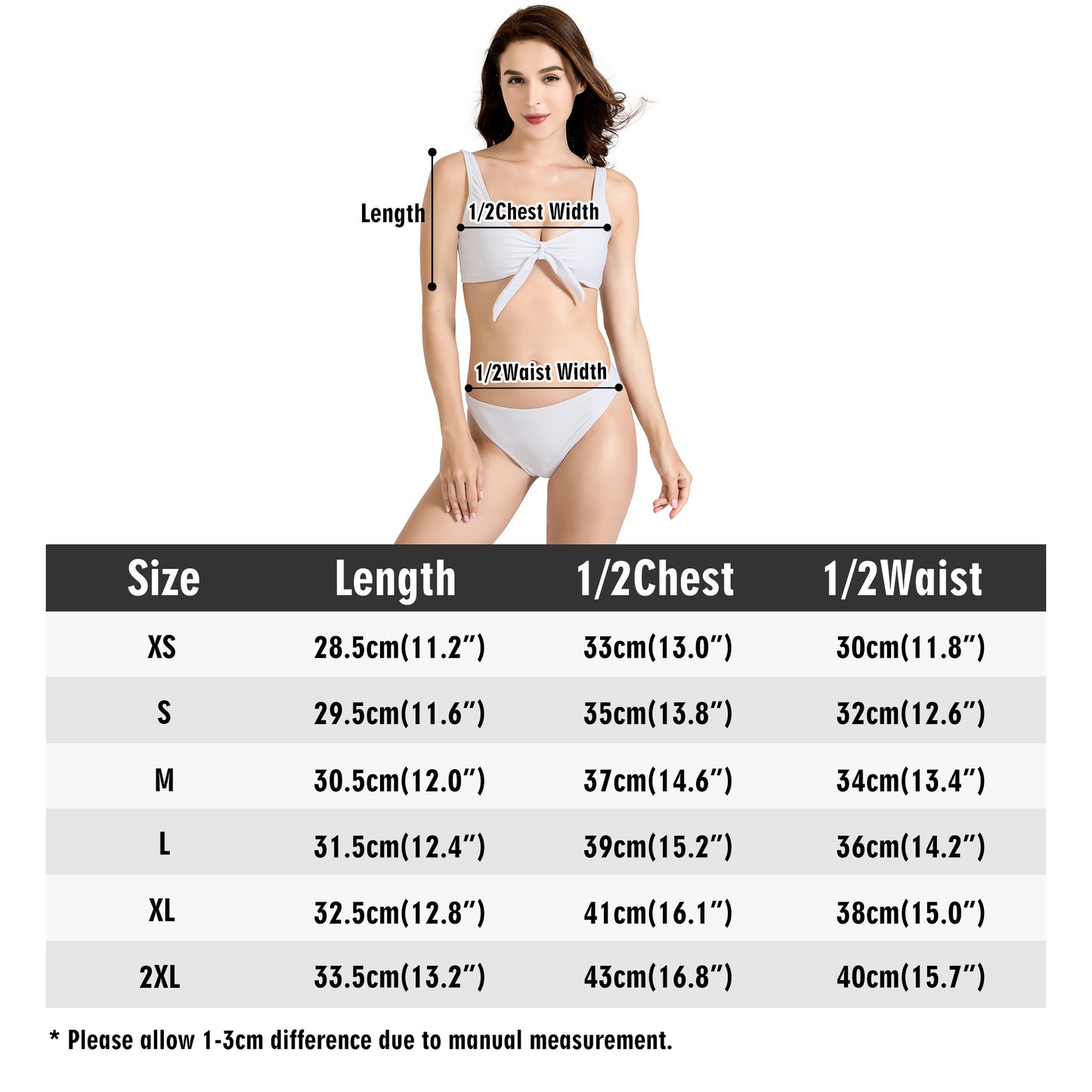 Womens Bow Front Bikinis Swimsuit