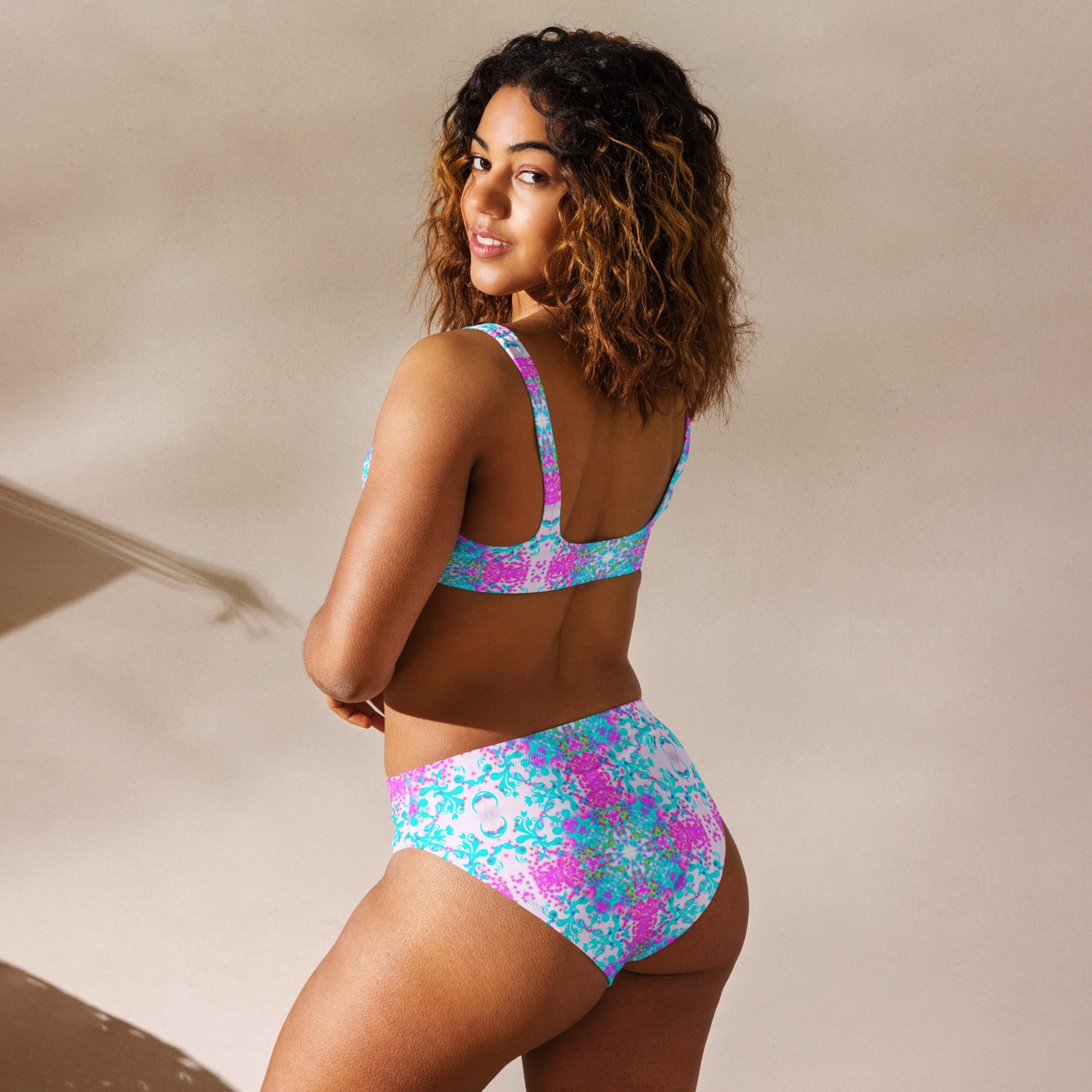 Rose collection high-waisted bikini