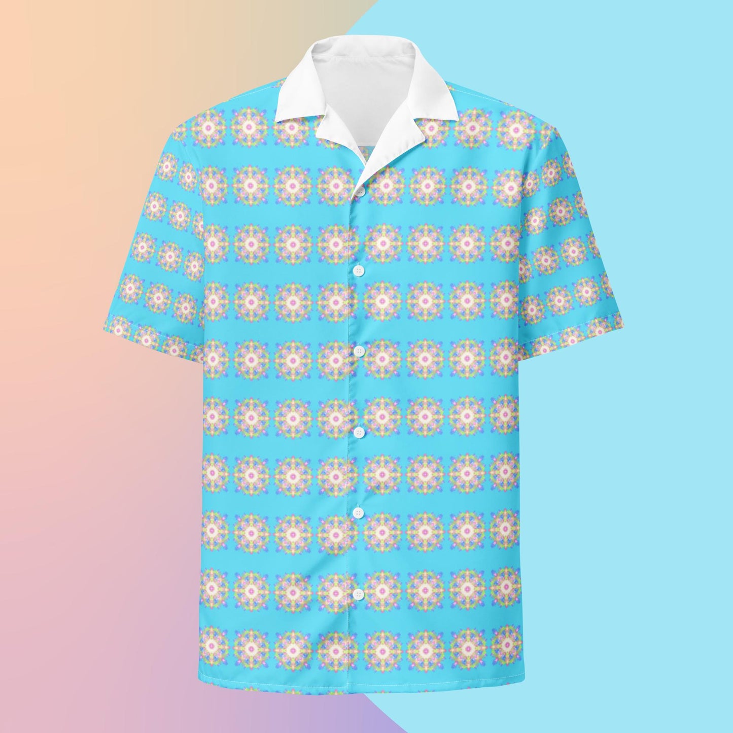 Cotton Candy Cabana men's button shirt